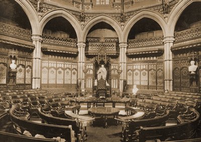 Common Council Room at the London Guildhall, 1890 by British Photographer